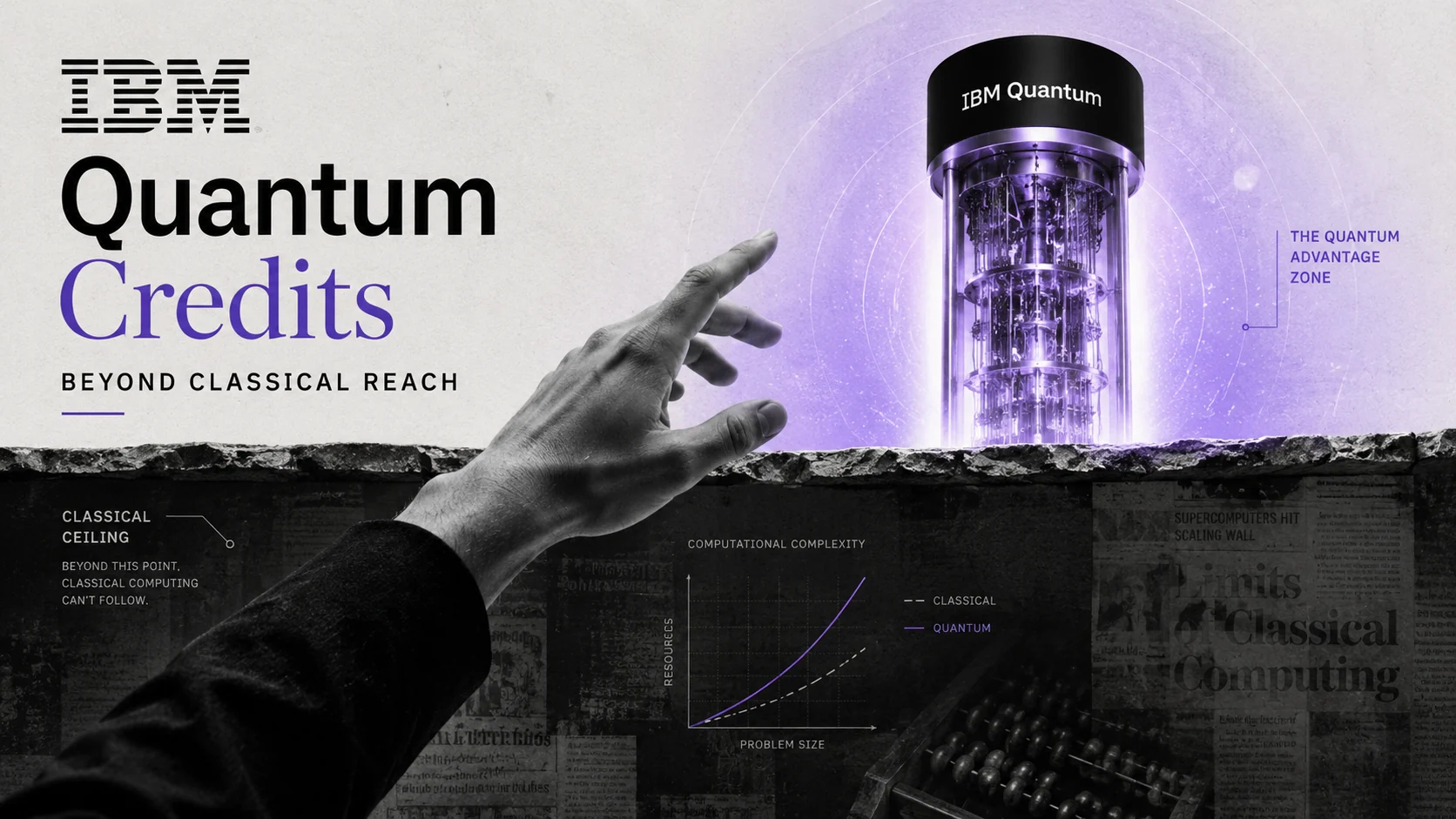 Editorial illustration for IBM Quantum Credits Programme Produces Results Beyond Classical Reach