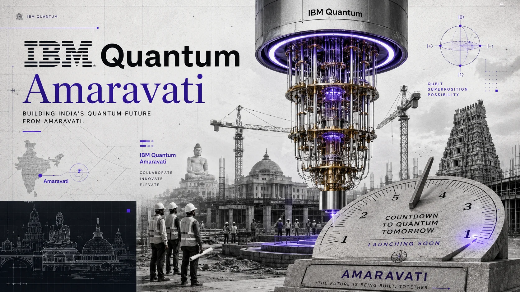 Editorial illustration for IBM To Build India Quantum Computer In Amaravati By September