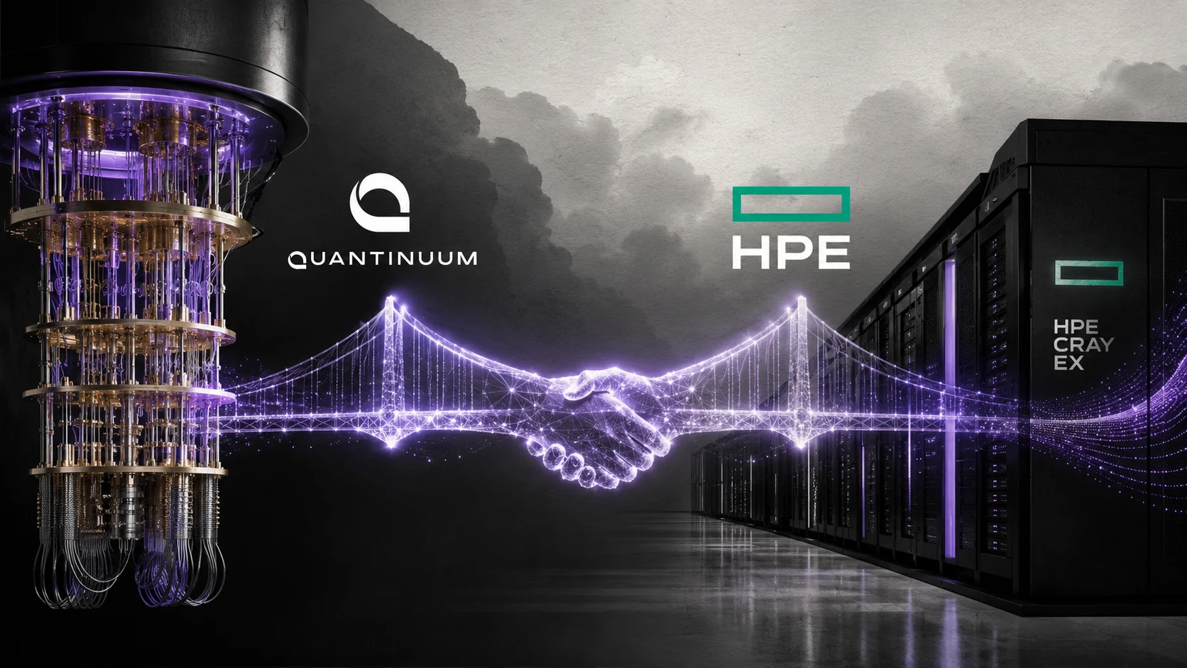 Editorial illustration for Quantinuum HPE Collaboration Builds The Bridge To Supercomputing