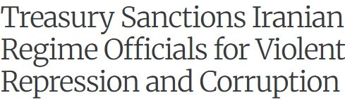 Heading of Treasury's January sanctions announcement.