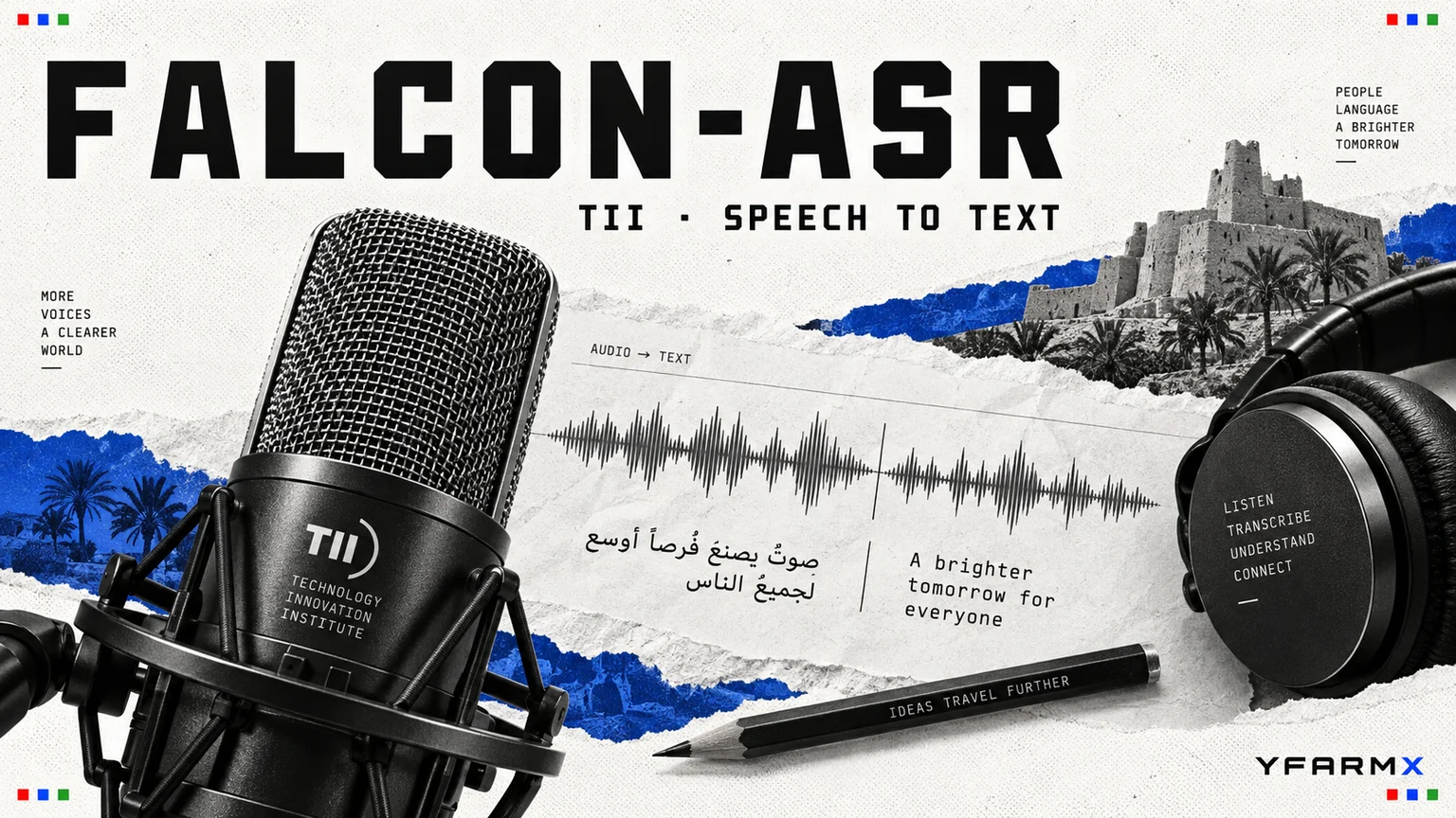 Editorial illustration of Falcon-ASR