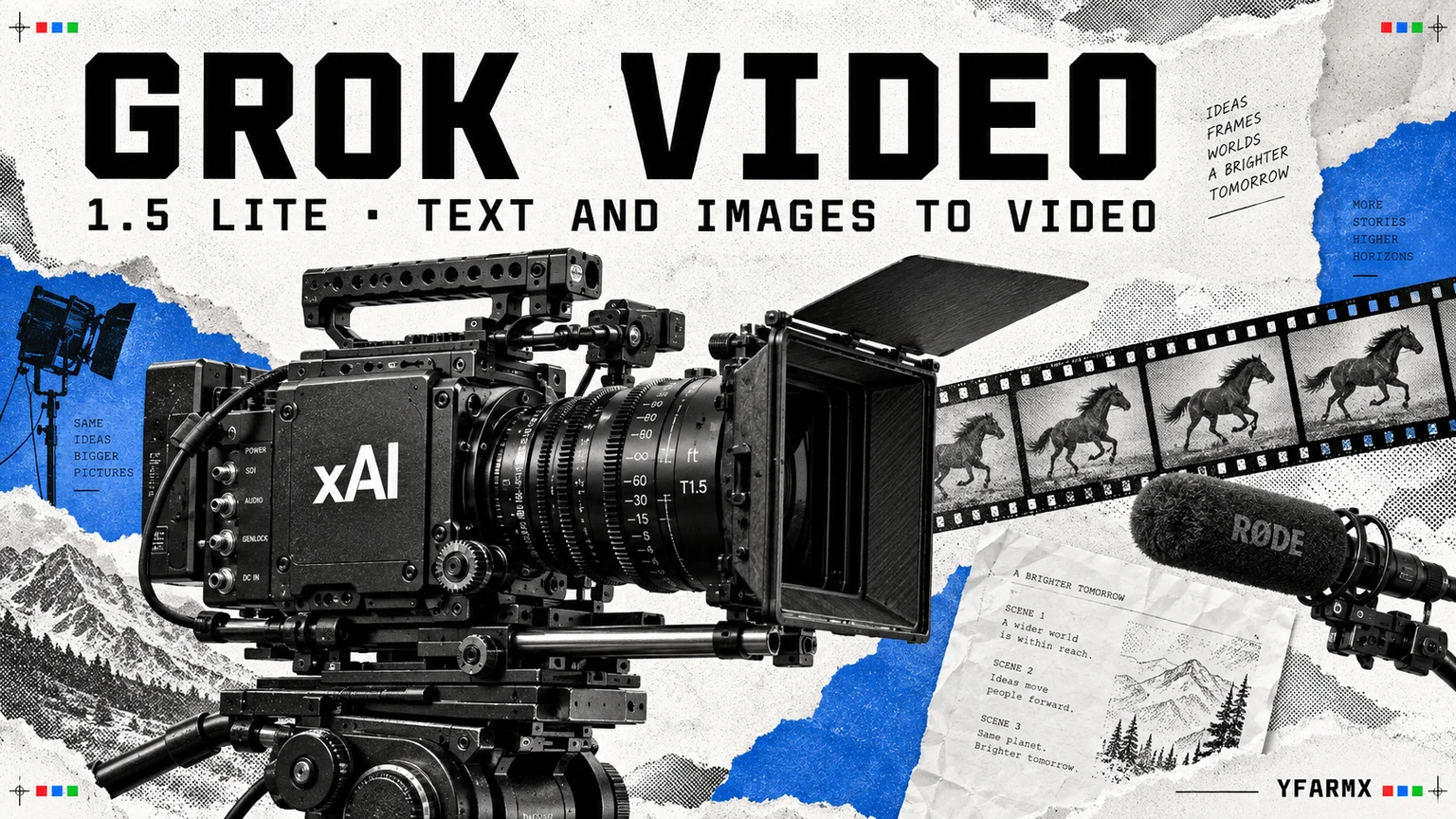 Editorial illustration of Grok Imagine Video 1.5 Lite