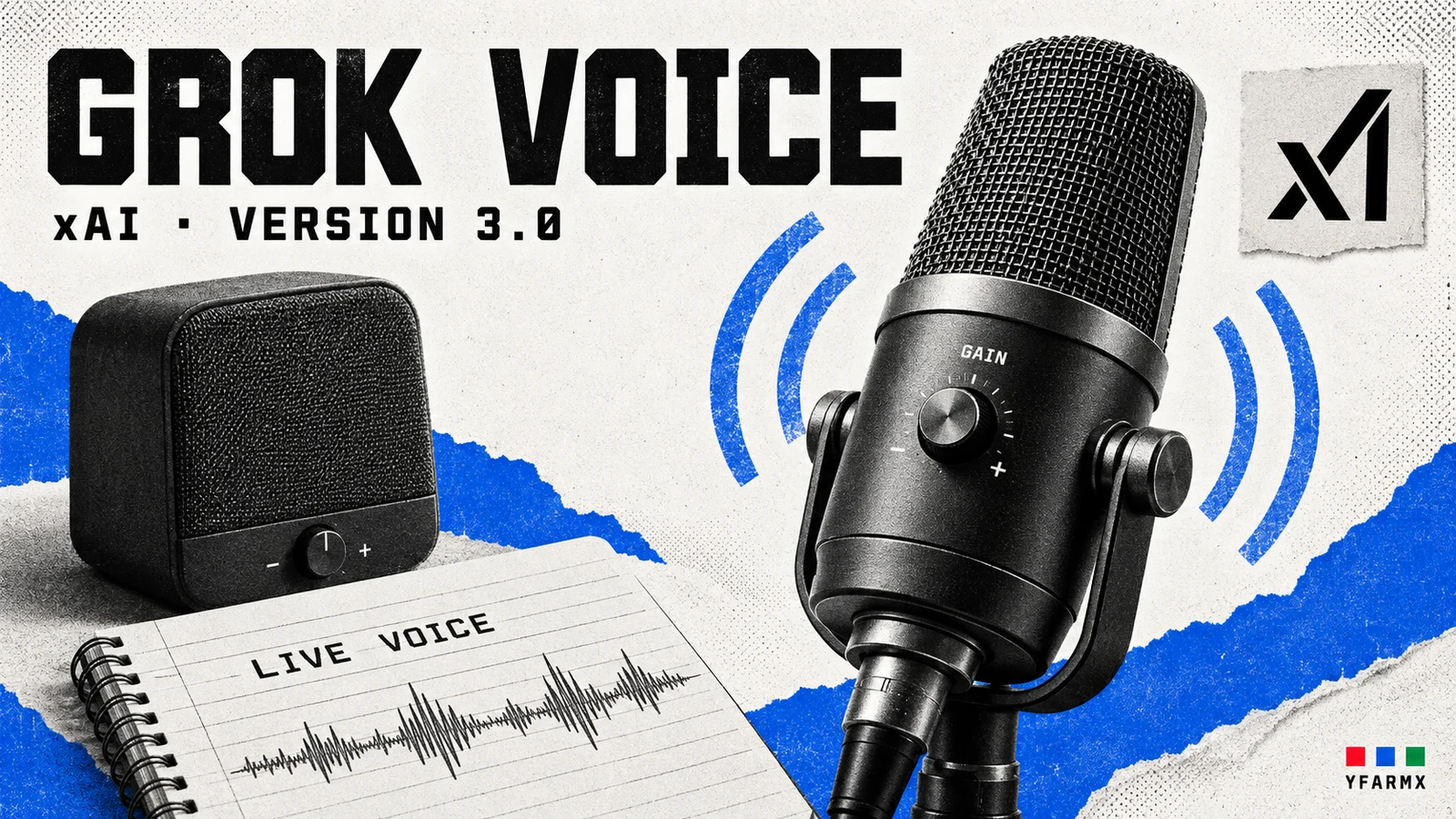 Grok Voice 3.0 editorial illustration