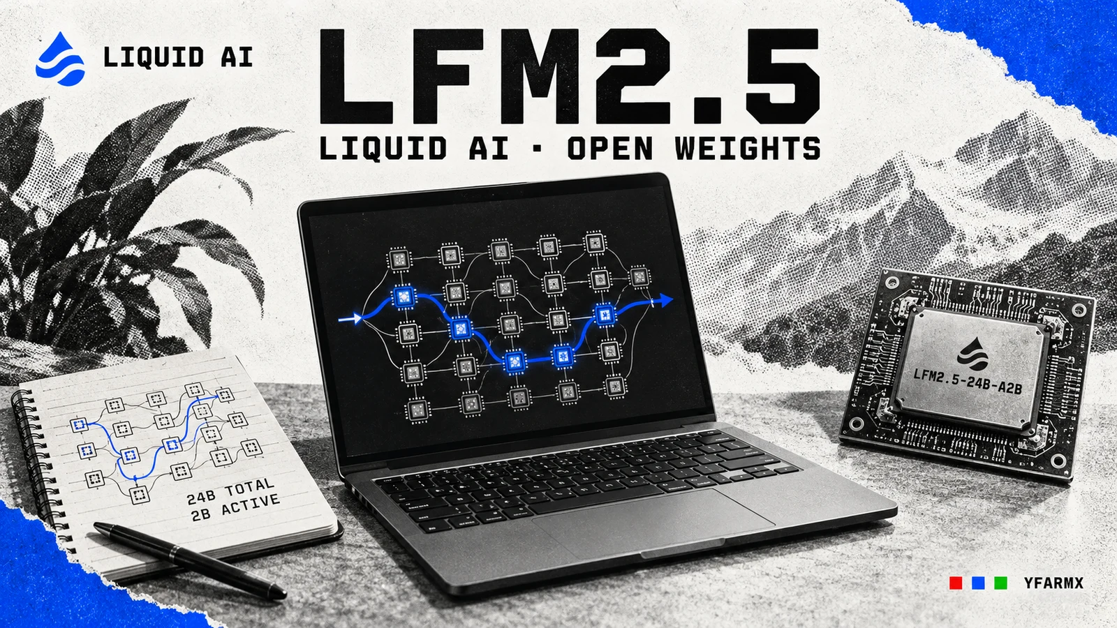 LFM2.5-24B-A2B editorial illustration
