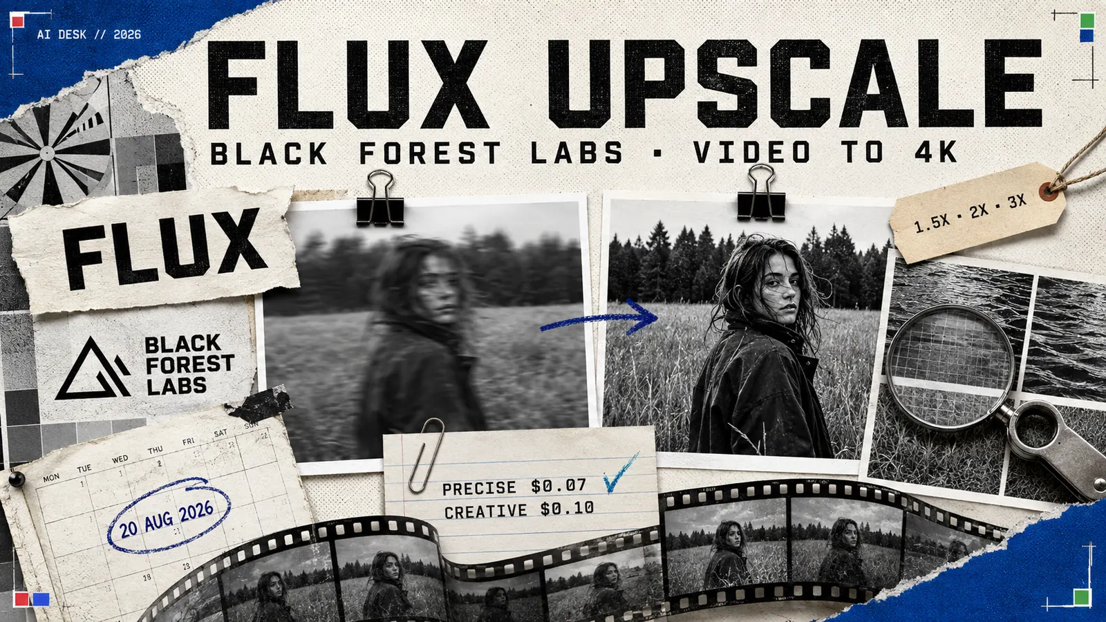 Editorial illustration: FLUX Upscale