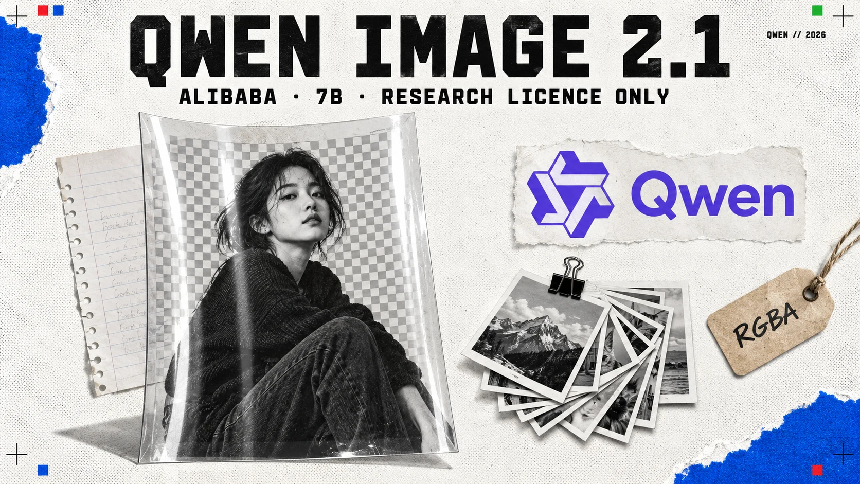 Editorial illustration: Qwen-Image-2.1