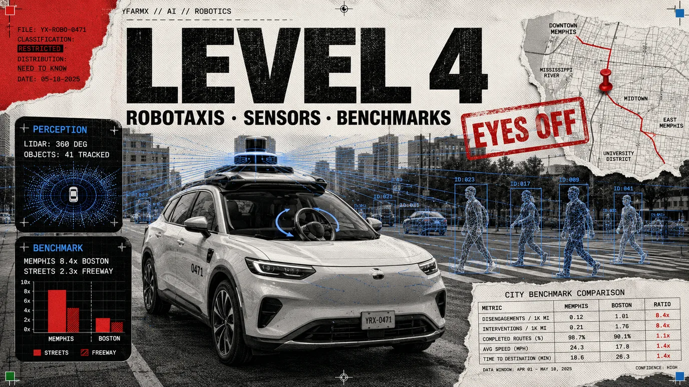 YFarmX explainer plate: Robotaxis and self-driving, the largest robot fleet on earth