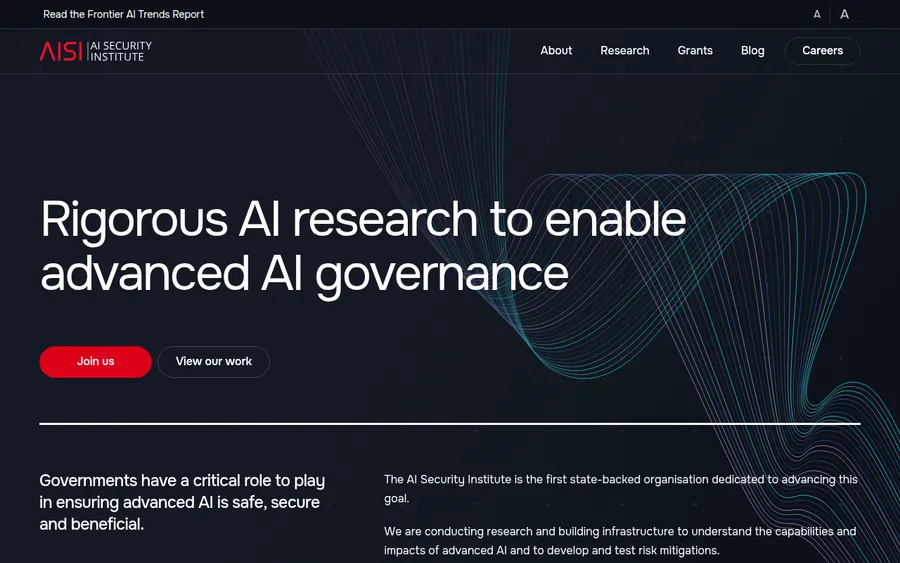 AI Security Institute homepage