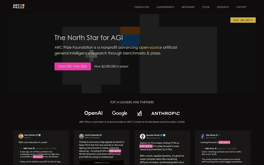 ARC Prize homepage
