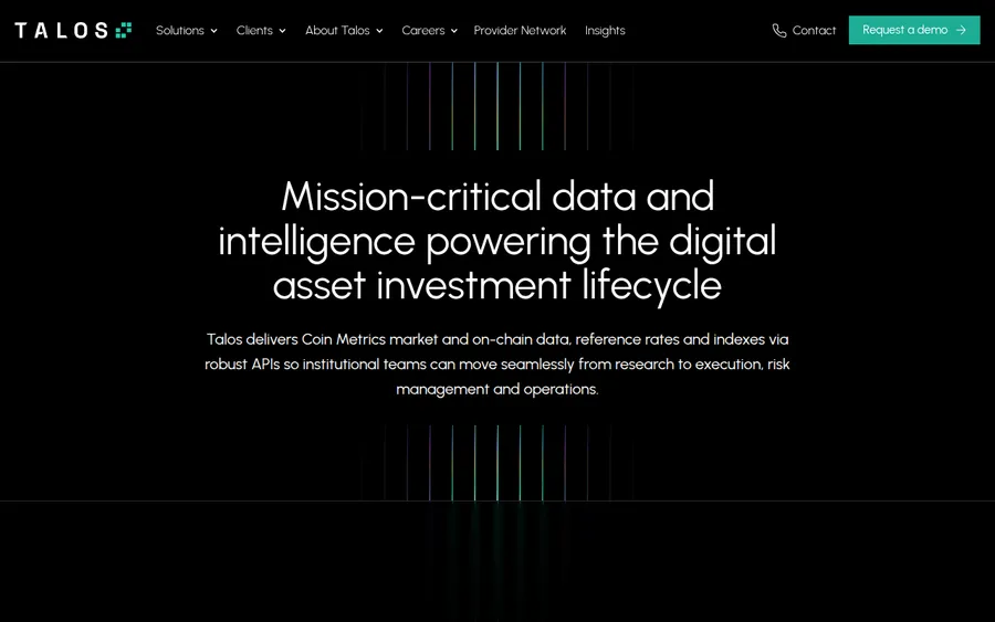 Coin Metrics homepage
