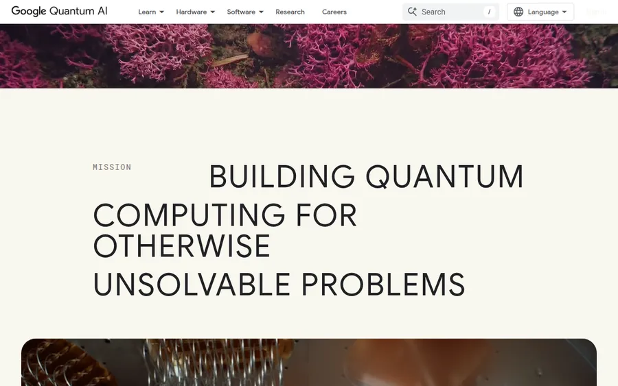 Google Quantum AI homepage