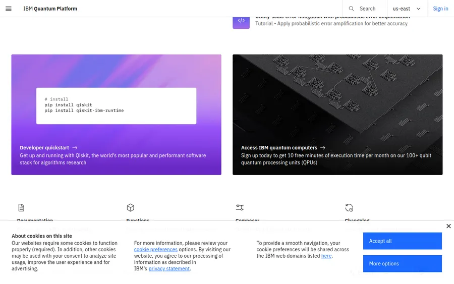 IBM Quantum Platform homepage