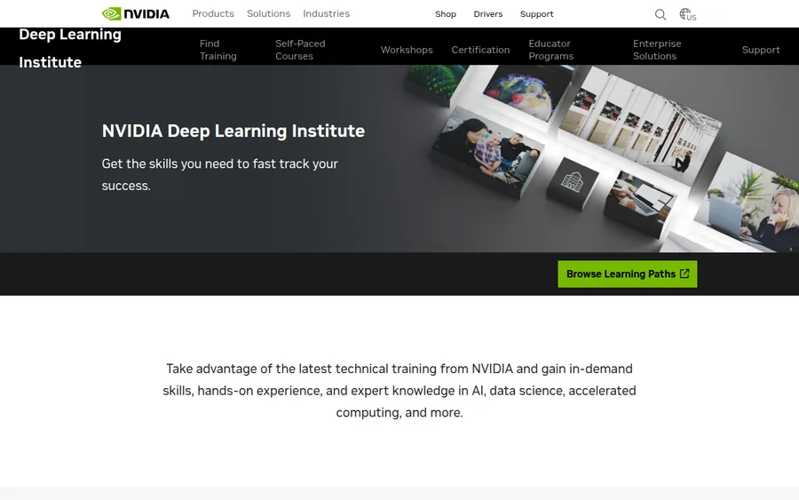NVIDIA training homepage