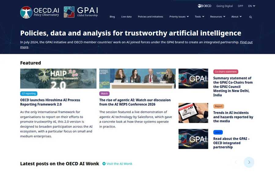 OECD.AI homepage