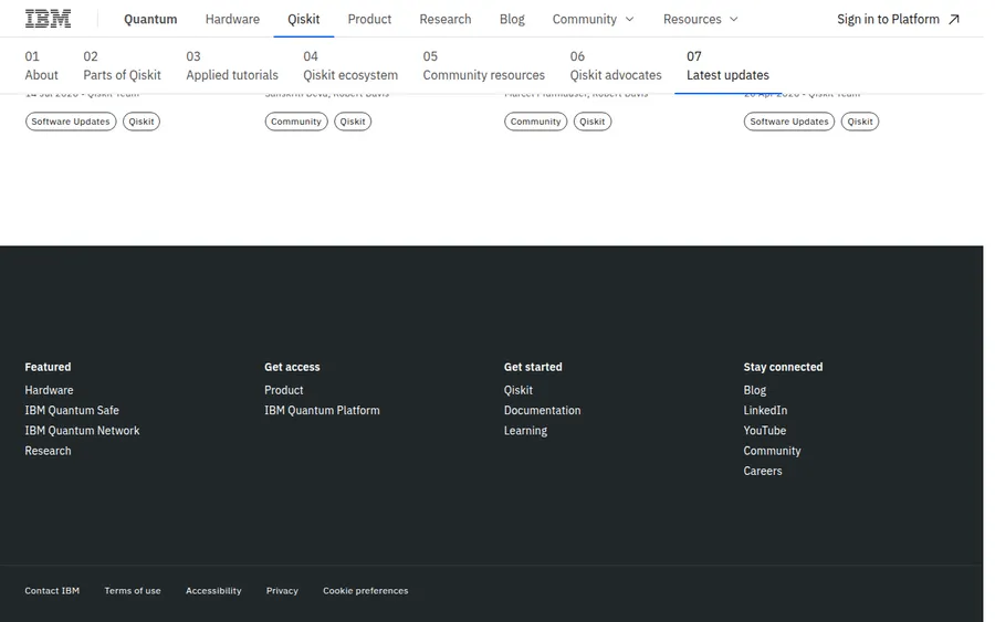Qiskit homepage