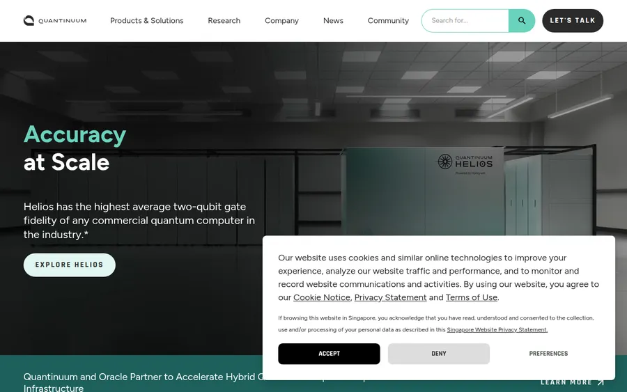 Quantinuum homepage