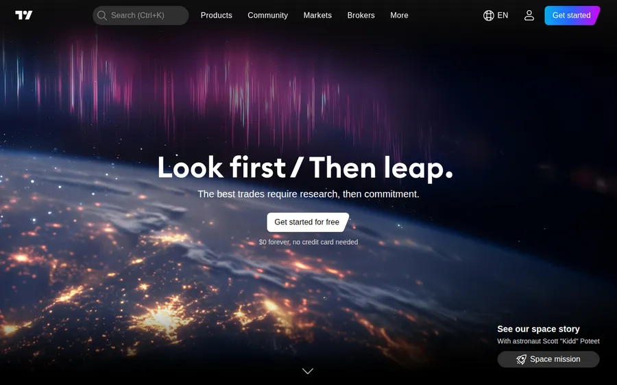 TradingView homepage