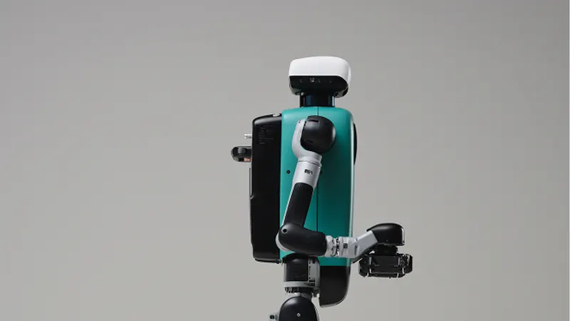 An Agility Robotics Digit humanoid, side on