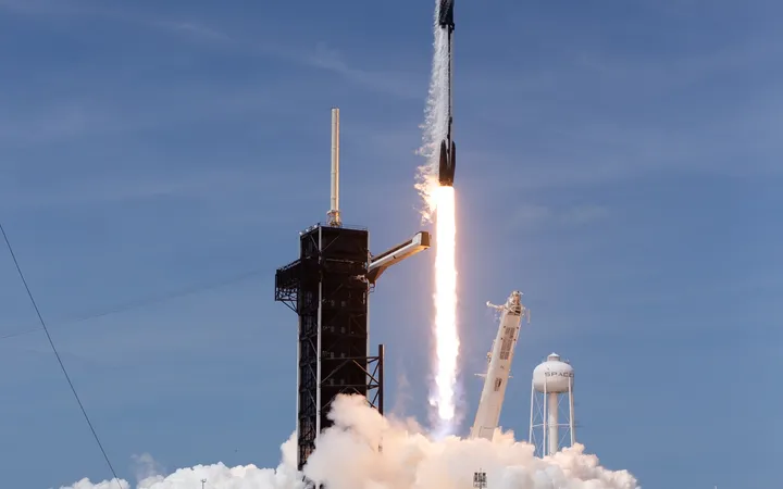 Falcon 9 launching Crew Dragon Demo-2