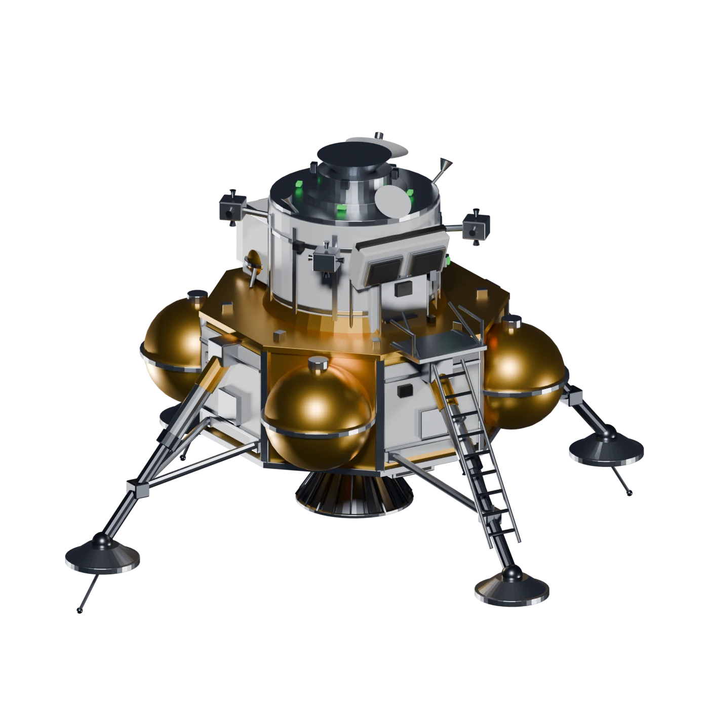 Model of a lunar lander