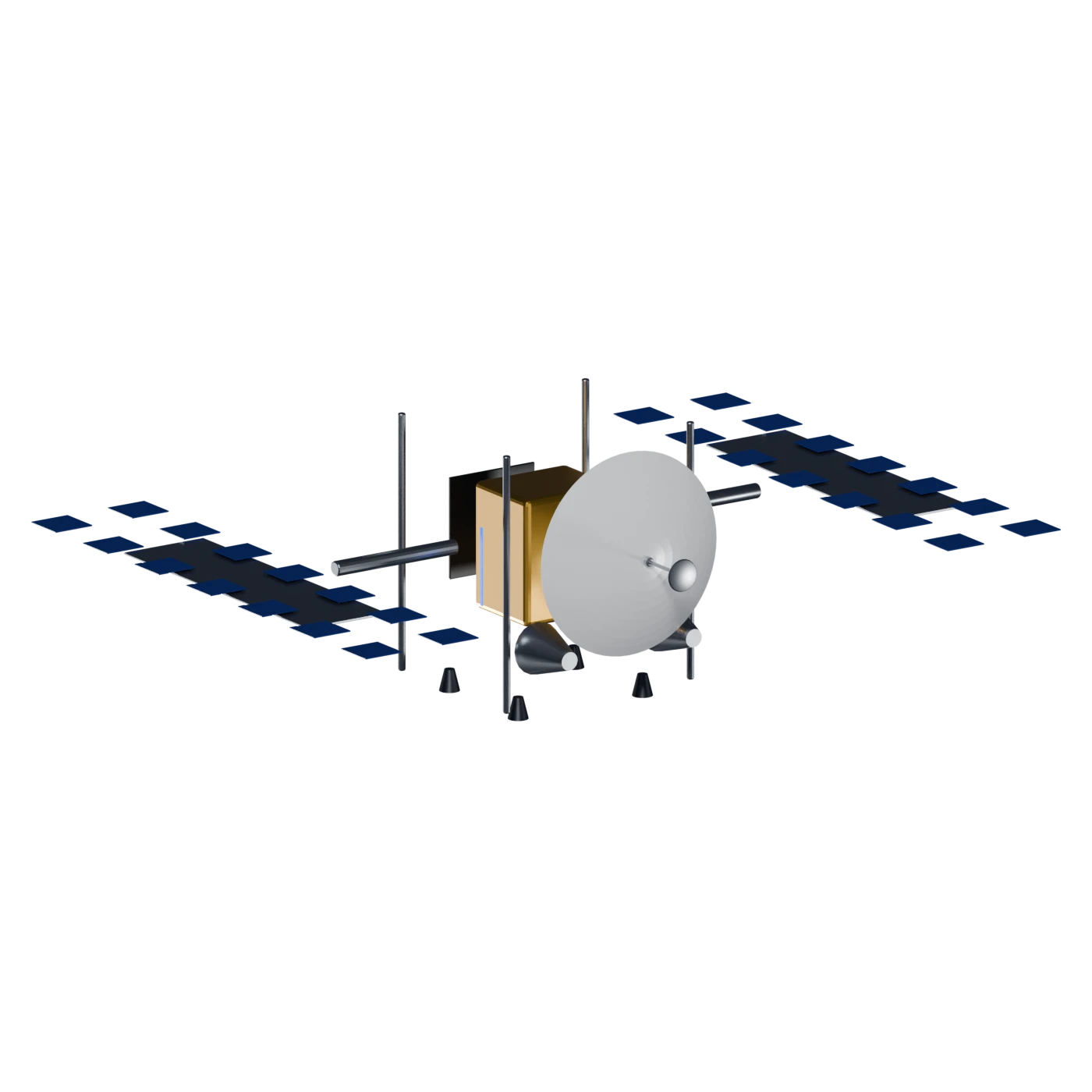 Model of a communications satellite