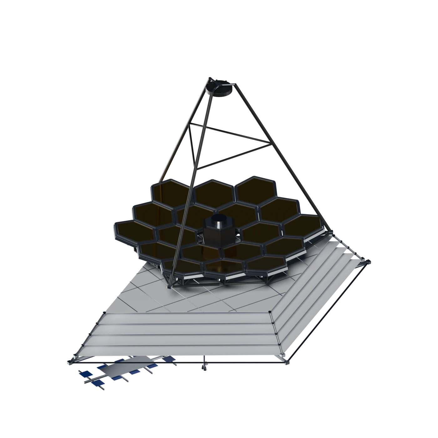 Model of a space telescope